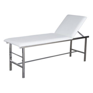 ss exam table with white color